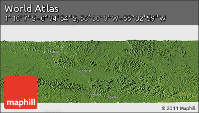 Satellite Panoramic Map of the Area around 0° 52' 31" S, 56° 1' 29" W