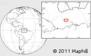 Blank Location Map of the area around 0° 52' 31" S, 57° 43' 30" W