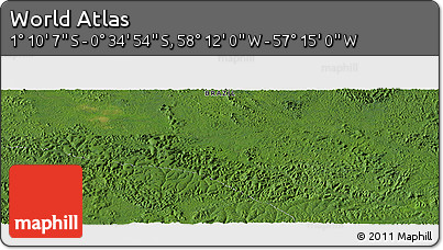 Satellite Panoramic Map of the Area around 0° 52' 31" S, 57° 43' 30" W