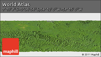 Satellite Panoramic Map of the Area around 0° 52' 31" S, 57° 43' 30" W