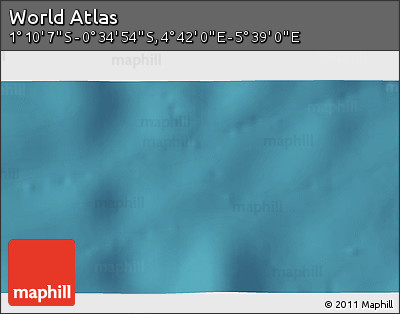Satellite 3D Map of the Area around 0° 52' 31" S, 5° 10' 30" E