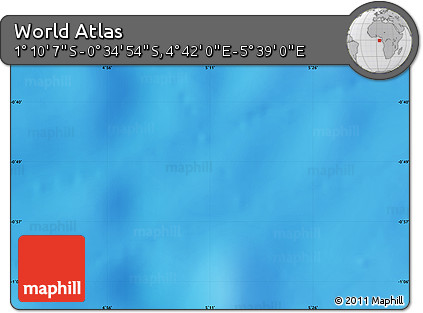 Physical Map of the Area around 0° 52' 31" S, 5° 10' 30" E
