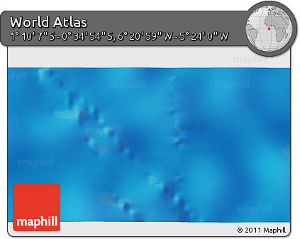 Physical 3D Map of the Area around 0° 52' 31" S, 5° 52' 30" W