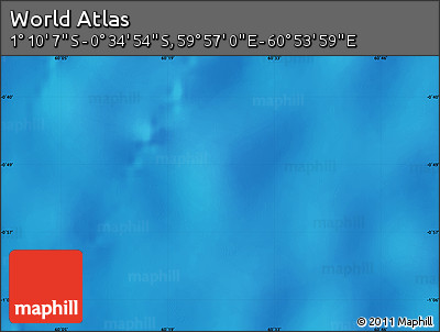 Physical Map of the Area around 0° 52' 31" S, 60° 25' 29" E
