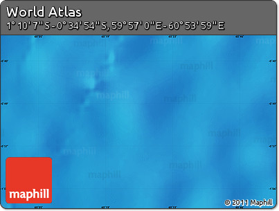Physical Map of the Area around 0° 52' 31" S, 60° 25' 29" E