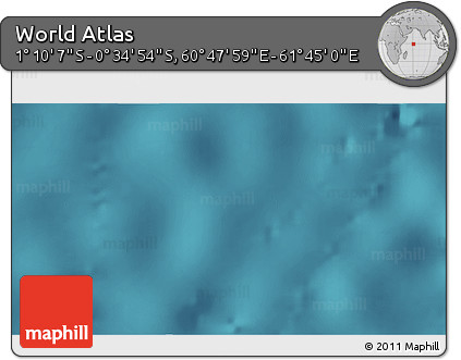 Satellite 3D Map of the Area around 0° 52' 31" S, 61° 16' 29" E
