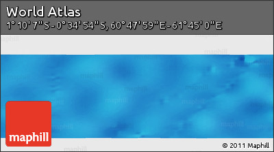 Physical Panoramic Map of the Area around 0° 52' 31" S, 61° 16' 29" E