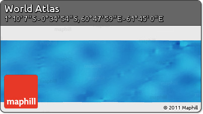 Physical Panoramic Map of the Area around 0° 52' 31" S, 61° 16' 29" E