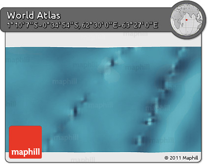 Satellite 3D Map of the Area around 0° 52' 31" S, 62° 58' 30" E