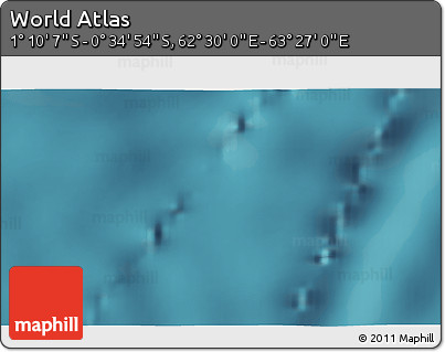 Satellite 3D Map of the Area around 0° 52' 31" S, 62° 58' 30" E