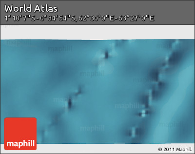 Satellite 3D Map of the Area around 0° 52' 31" S, 62° 58' 30" E