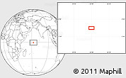 Blank Location Map of the area around 0° 52' 31" S, 62° 58' 30" E