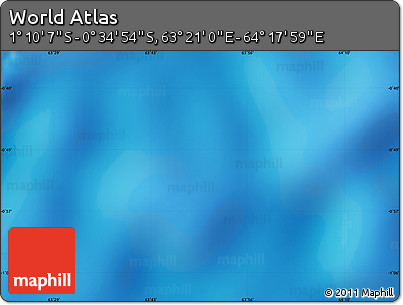 Physical Map of the Area around 0° 52' 31" S, 63° 49' 30" E
