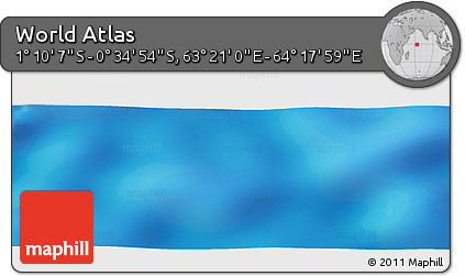 Physical Panoramic Map of the Area around 0° 52' 31" S, 63° 49' 30" E