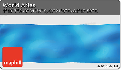 Physical Panoramic Map of the Area around 0° 52' 31" S, 63° 49' 30" E