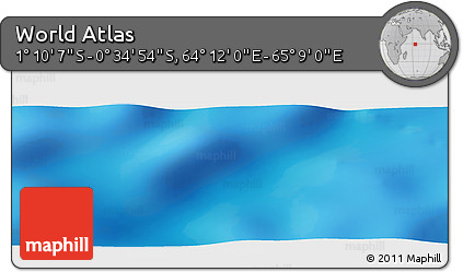 Physical Panoramic Map of the Area around 0° 52' 31" S, 64° 40' 30" E