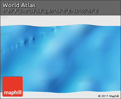 Shaded Relief 3D Map of the Area around 0° 52' 31" S, 66° 22' 30" E