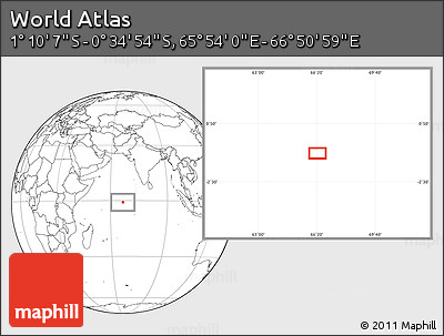 Blank Location Map of the Area around 0° 52' 31" S, 66° 22' 30" E
