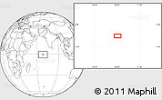 Blank Location Map of the area around 0° 52' 31" S, 68° 4' 29" E
