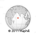 Outline Map of the Area around 0° 52' 31" S, 68° 55' 30" E, rectangular outline