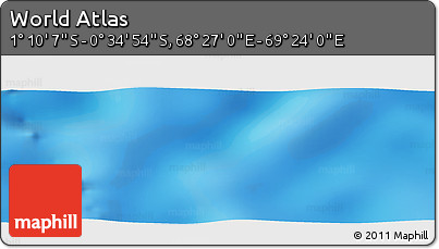 Physical Panoramic Map of the Area around 0° 52' 31" S, 68° 55' 30" E