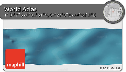 Satellite Panoramic Map of the Area around 0° 52' 31" S, 68° 55' 30" E