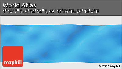 Physical Panoramic Map of the Area around 0° 52' 31" S, 69° 46' 30" E