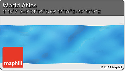 Physical Panoramic Map of the Area around 0° 52' 31" S, 69° 46' 30" E