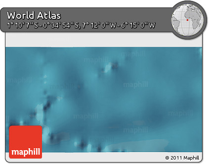 Satellite 3D Map of the Area around 0° 52' 31" S, 6° 43' 29" W