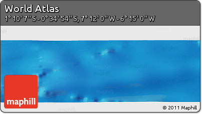 Physical Panoramic Map of the Area around 0° 52' 31" S, 6° 43' 29" W