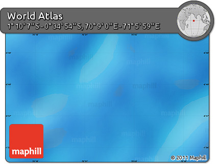 Physical Map of the Area around 0° 52' 31" S, 70° 37' 30" E
