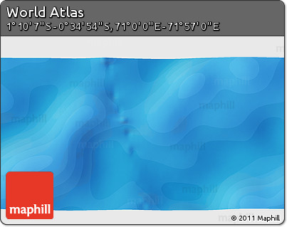 Political 3D Map of the Area around 0° 52' 31" S, 71° 28' 29" E