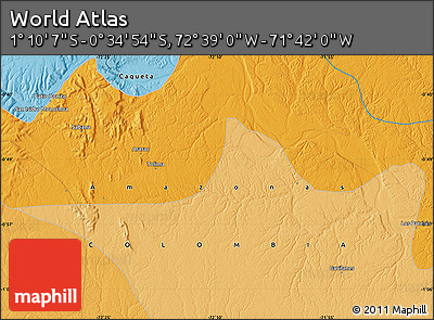 Political Map of the Area around 0° 52' 31" S, 72° 10' 30" W