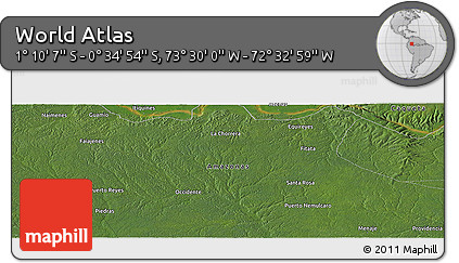 Satellite Panoramic Map of the Area around 0° 52' 31" S, 73° 1' 30" W