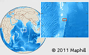 Shaded Relief Location Map of the area around 0° 52' 31" S, 74° 1' 30" E