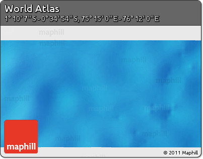 Shaded Relief 3D Map of the Area around 0° 52' 31" S, 75° 43' 29" E
