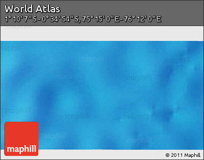 Shaded Relief 3D Map of the Area around 0° 52' 31" S, 75° 43' 29" E