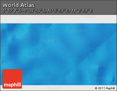 Shaded Relief 3D Map of the Area around 0° 52' 31" S, 76° 34' 29" E