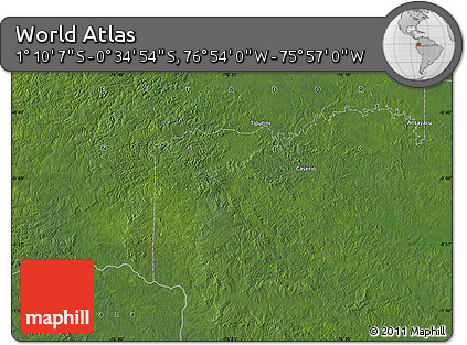 Satellite Map of the Area around 0° 52' 31" S, 76° 25' 30" W