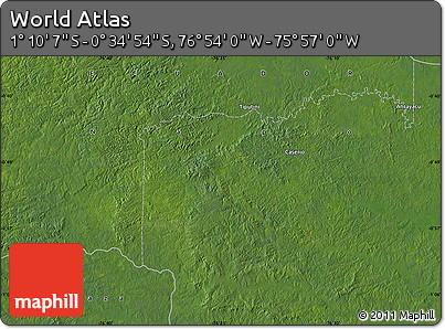 Satellite Map of the Area around 0° 52' 31" S, 76° 25' 30" W