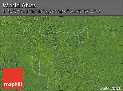 Satellite Map of the Area around 0° 52' 31" S, 76° 25' 30" W