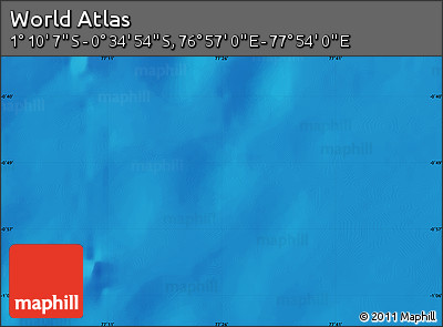 Physical Map of the Area around 0° 52' 31" S, 77° 25' 30" E
