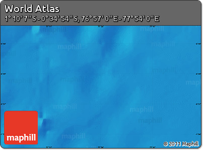 Physical Map of the Area around 0° 52' 31" S, 77° 25' 30" E