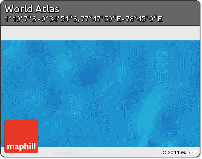 Shaded Relief 3D Map of the Area around 0° 52' 31" S, 78° 16' 30" E