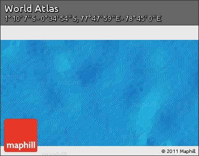 Shaded Relief 3D Map of the Area around 0° 52' 31" S, 78° 16' 30" E
