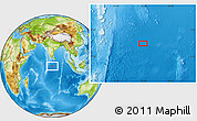 Physical Location Map of the area around 0° 52' 31" S, 78° 16' 30" E
