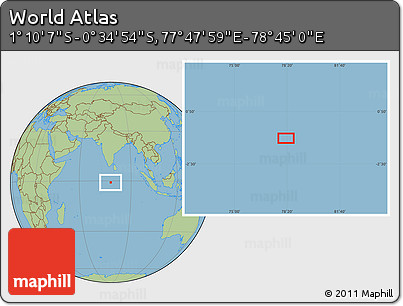 Savanna Style Location Map of the Area around 0° 52' 31" S, 78° 16' 30" E