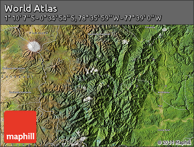 Satellite Map of the Area around 0° 52' 31" S, 78° 7' 30" W