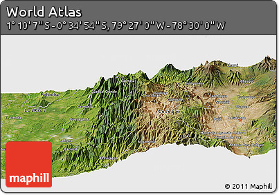 Satellite Panoramic Map of the Area around 0° 52' 31" S, 78° 58' 29" W