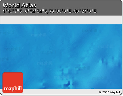 Shaded Relief 3D Map of the Area around 0° 52' 31" S, 79° 58' 29" E